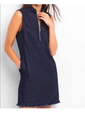 GAP Denim Zip Up Mini Dress. XS. LIKE NEW.